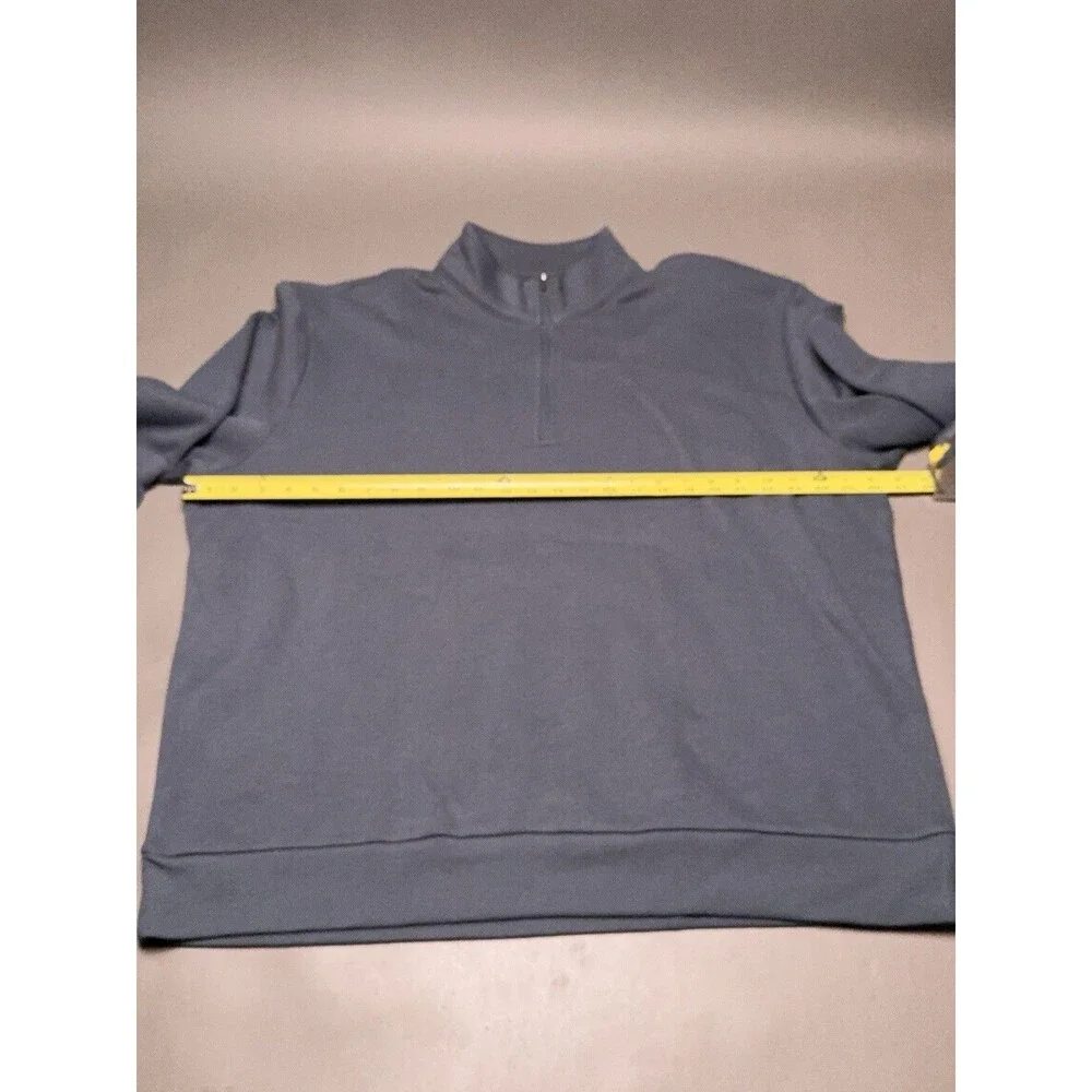 Zella Crewneck 1/4 Zip Pullover Dark Gray Sweater, Men’s XL
